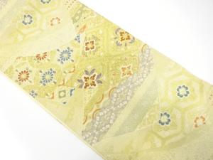 熨斗に七宝・華紋織り出し　袋帯